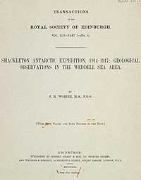 'Geological observations in the Weddell Sea' report cover