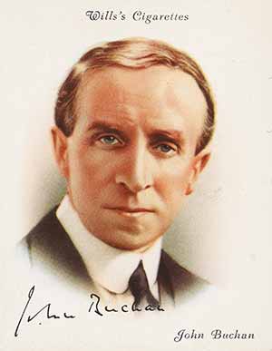 John Buchan illustration on a cigarette card