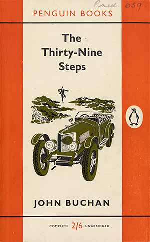 Cover of the Penguin 1956 edition of 'The thirty-nine steps'