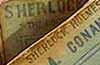 Detail from a watercolour of Conan Doyle's Sherlock papers