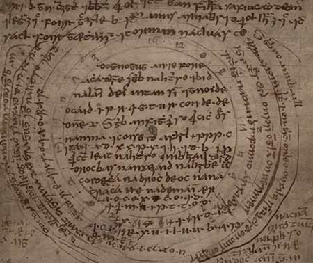 Gaelic charm wheel from a 16th-century manuscript