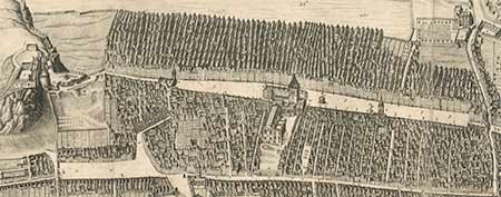 Map of Edinburgh Castle and the Royal Mile in 1647