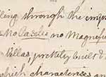 Detail from Henrietta Liston's diary