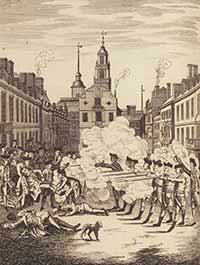 Engraving of the Boston massacre