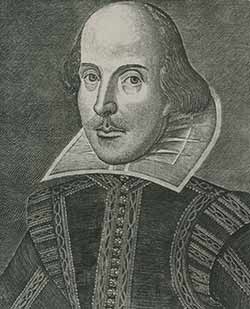 Portrait of William Shakespeare from the 1623 First Folio
