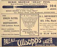 Advert from programme