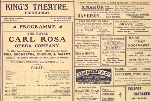 Inside pages from theatre programme