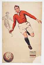 Poster showing a footballer