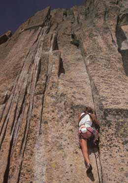 Climber scaling Mont Blanc