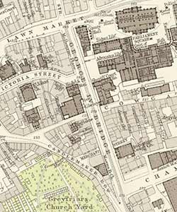 Map of streets in Edinburgh, 1891