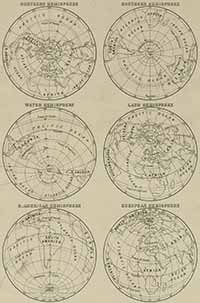 Six experimental projections of the world