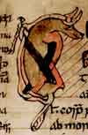 Decorated initial from manuscript page
