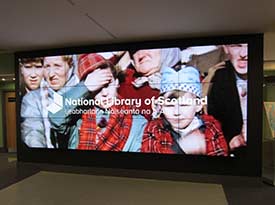 The video wall at Kelvin Hall