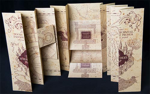 The 'Marauders map' from 'Harry Potter'