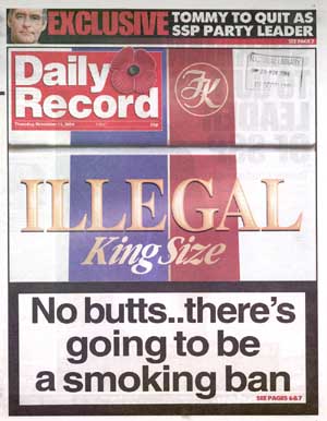Newspaper front page from 2004