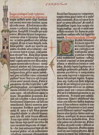 Gutenberg bible page