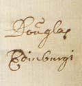 Part of 1695 handwritten inscription