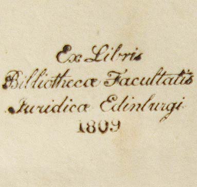 Handwritten stamp dated 1809
