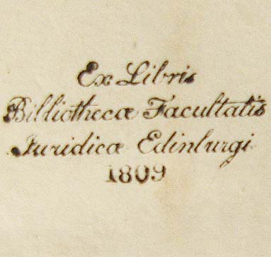 Handwritten stamp dated 1809