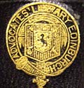 Circular gilt armorial stamp