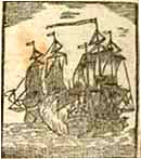 Woodcut image of ship