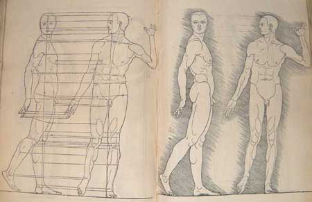 Drawings of male figures