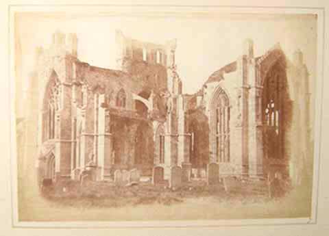 Early photo of Melrose Abbey