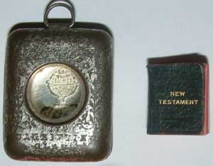 Miniature Bible and carrying case