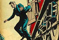 Cover illustration of man jumping from a train