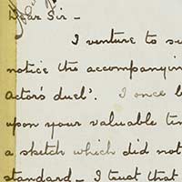 Detail of a letter from Sir Arthur Conan Doyle