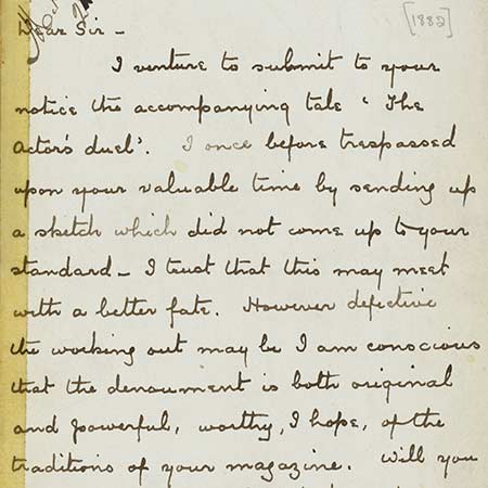 Letter from Conan Doyle to 'Blackwood's'