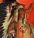 Cut-out of Native American chief