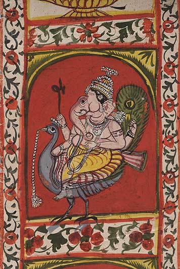 Ganesh on a scroll