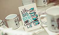 Mugs and postcard