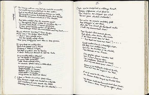 Open pages of a manuscript