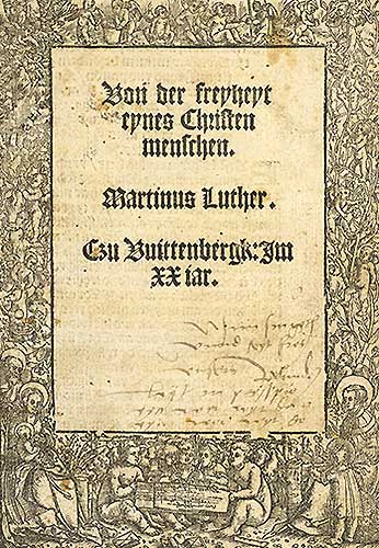 Title page of Luther treatise