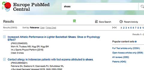 Europe Pubmed screengrab