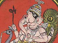 Ganesh on a scroll