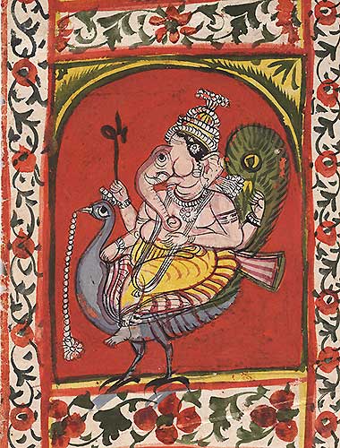 Ganesh on a scroll