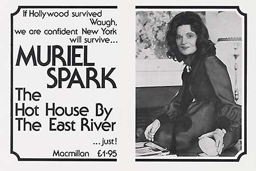 Advert with Muriel Spark photo