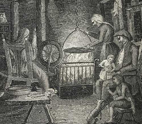 Woman using griddle