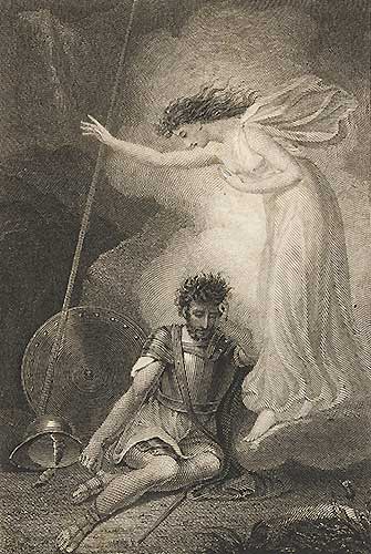 Man and angel