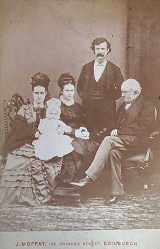 Family group photo on card