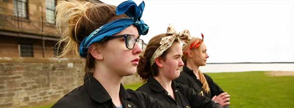 Three young women