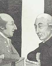 Engraving of 2 men