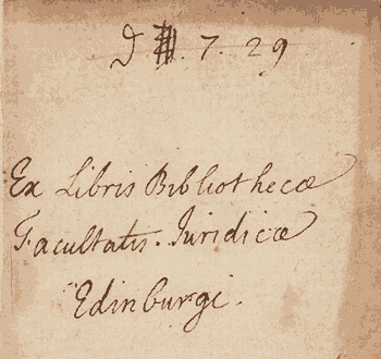 David Hume's handwriting