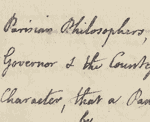 Detail from handwritten letter