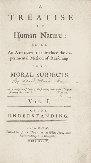 Title page of 'A treatise on human nature'
