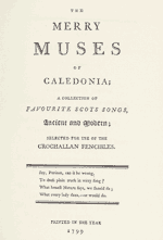 Title page of 'The merry muses'