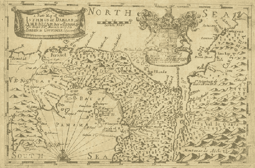 Map showing the Isthmus of Darien